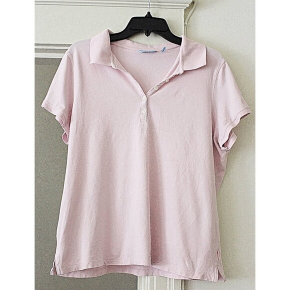 Izod 5-Button Polo with IZ Logo in Fresh Pink, sz Medium - Picture 2 of 9